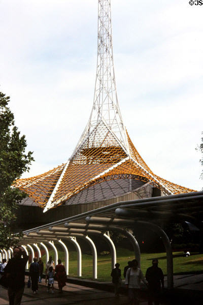 Tower atop of Melbourne Arts Center. Melbourne, Australia.