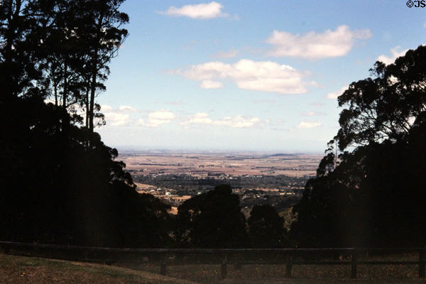 View of Melbourne from hills to the north. Australia.
