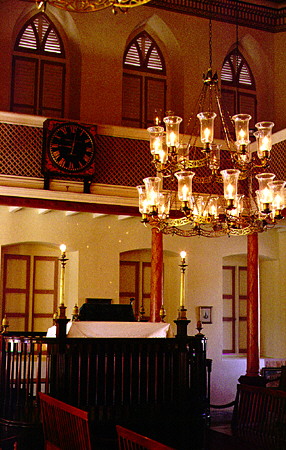 Synagogue interior. Bridgetown, Barbados.