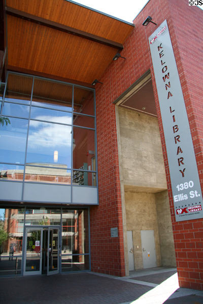 Entrance of Kelowna Library. Kelowna, BC.