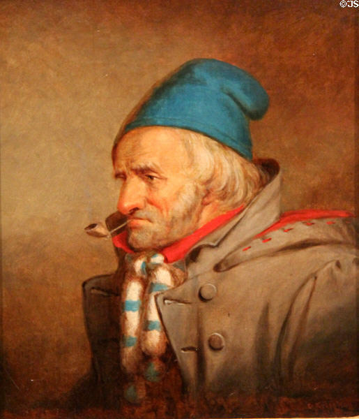 Habitant painting (1855) by Cornelius Krieghoff at Royal Ontario Museum. Toronto, ON.