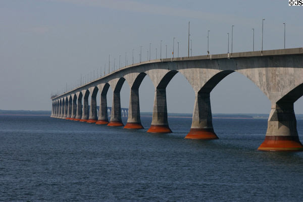 Spans of Confederation Bridge to PEI. PE.