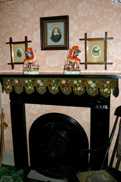 Living room fireplace of Green Gables. Cavendish, PE.