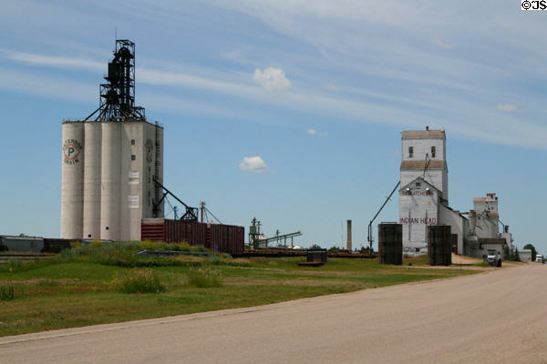 Indian Head, SK grain elevators. SK.