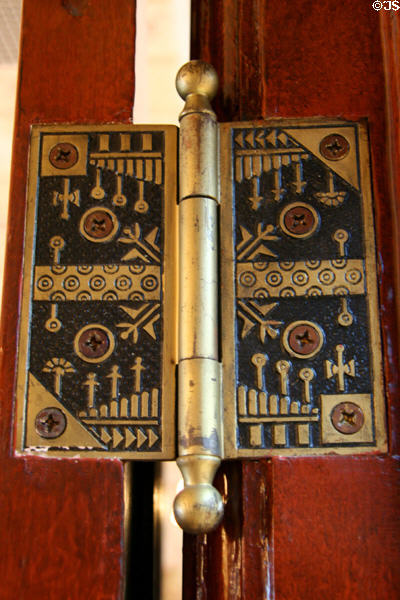 Original door hinges of Saskatchewan Government House. Regina, SK.