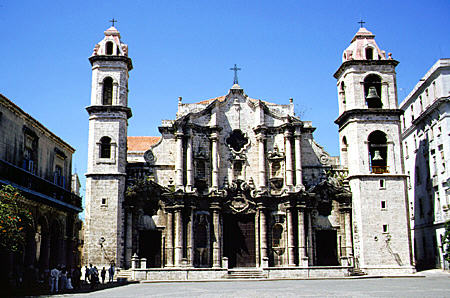 Entrance to cathedral in Havana. Cuba.