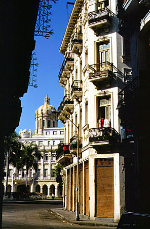 Street toward Revolution Museum, Havana. Cuba.