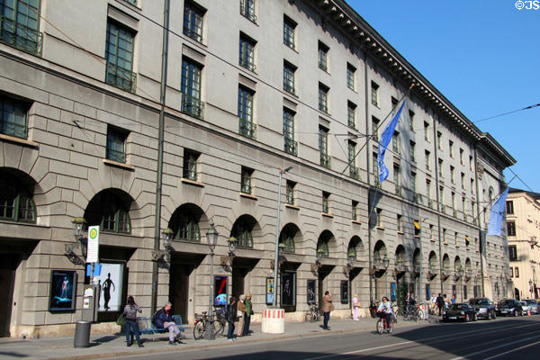 Street facade of Bavarian National Theatre. Munich, Germany.