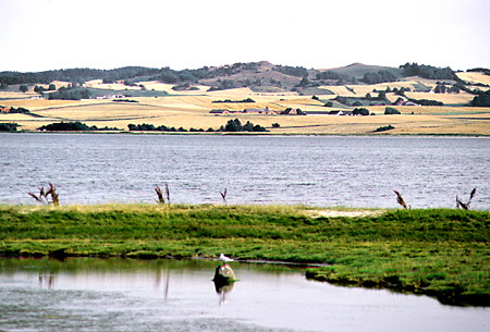 Seascape of Kalø Slot. Denmark.
