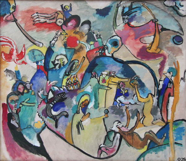 All Saints II painting (1911) by Wassily Kandinsky at Lenbachhaus. Munich, Germany.