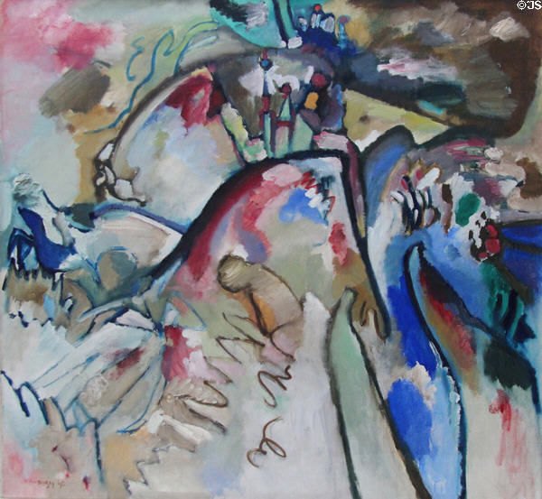 Improvisation 21A painting (1911) by Wassily Kandinsky at Lenbachhaus. Munich, Germany.