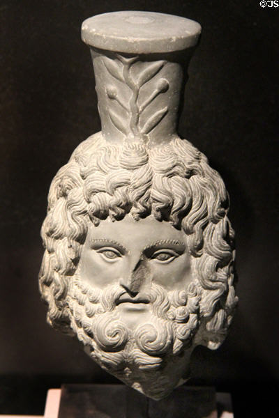Head of god Serapis (2ndC CE) from Alexandria? first introduced to Egypt by Alexander the Great at Museum Ägyptischer Kunst. Munich, Germany.