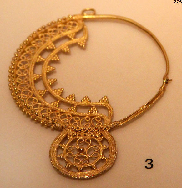 Gold headdress ring (8th-9thC) at Germanisches Nationalmuseum. Nuremberg, Germany.