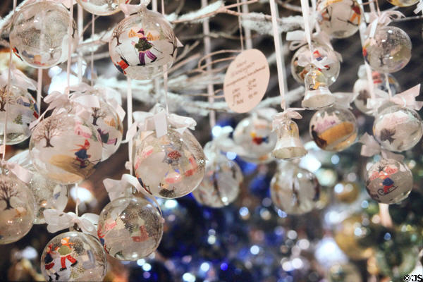 Christmas ornament at Christmas Market on City Hall square. Nuremberg, Germany.