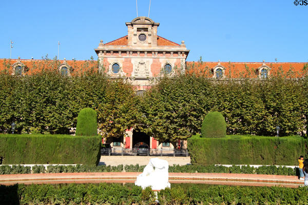 Catalan Parliament (1717-27) renovated (1889-95) into classical style as royal palace in Ciutadella Park. Barcelona, Spain. Architect: Jorge Próspero de Verboom then Peter Falqués.