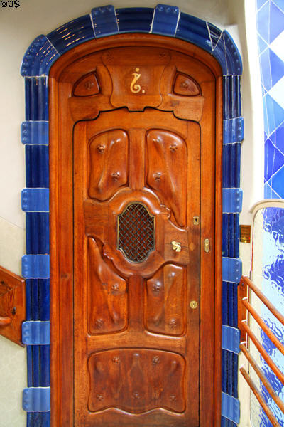 Apartment door at Casa Batlló. Barcelona, Spain.