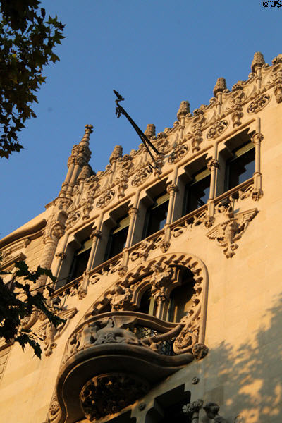 Facade of Casa Lleó Morera. Barcelona, Spain.