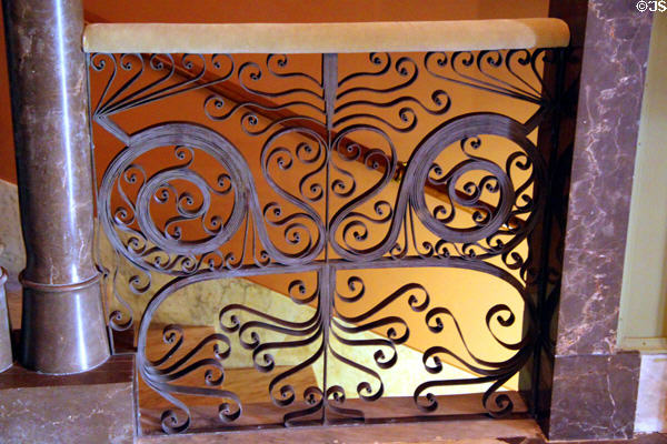 Ironwork banister at Palau Güell. Barcelona, Spain.