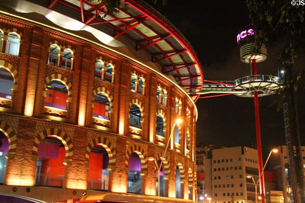 Arenas de Barcelona at night. Barcelona, Spain.