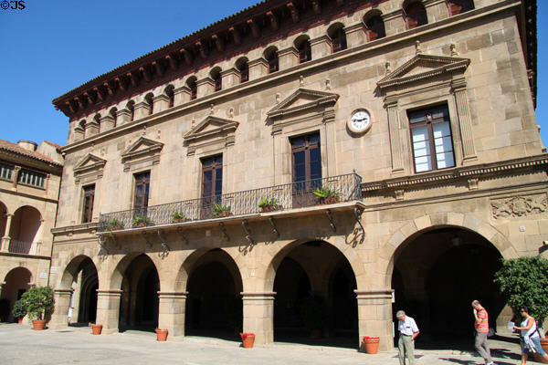 Ayuntamiento de Valderrobres from Aragon at Poble Espanyol (1929 replica). Barcelona, Spain.