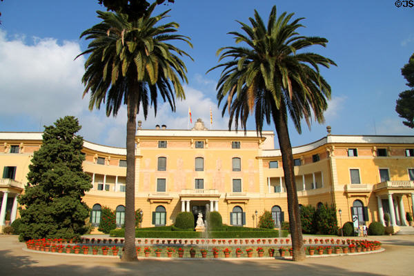 Palau Reial de Pedralbes (17thC remodeled in Caribbean-style 1919-29). Barcelona, Spain. Architect: Eusebi Bona i Puig & Francesc de P. Nebot i Torrens.