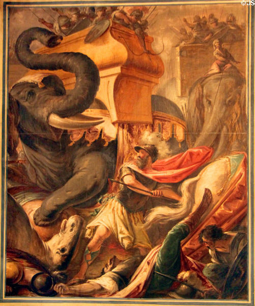 Painting at Museum of Decorative Arts. Barcelona, Spain.