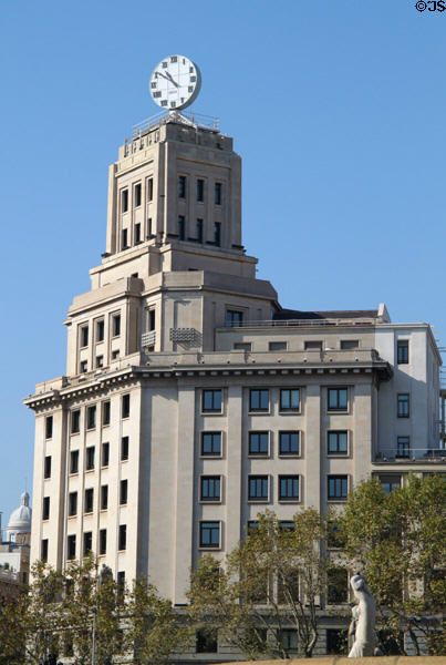 BBVA (1952) (14 floors) (Plaça de Catalunya 5). Barcelona, Spain.
