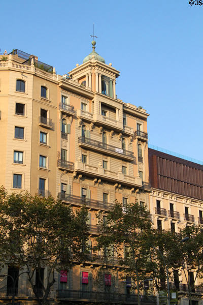 Modernista architecture (Passeig de Gràcia 91). Barcelona, Spain.
