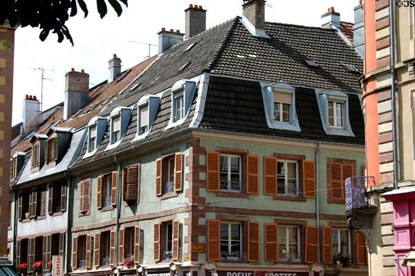 Buildings on Place d'Armes. Belfort, France.