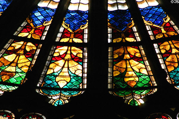 Detail of rose window in Cathedral. Strasbourg, France.
