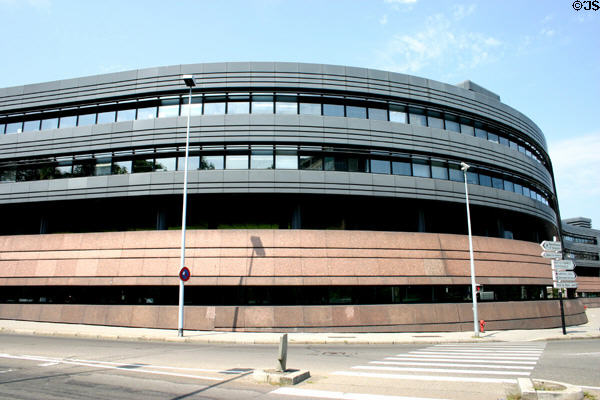 Curved exterior of Hotel du Departement. Strasbourg, France.