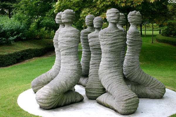 Sculpture of bound humans awaiting freedom at European Court of Human Rights. Strasbourg, France.