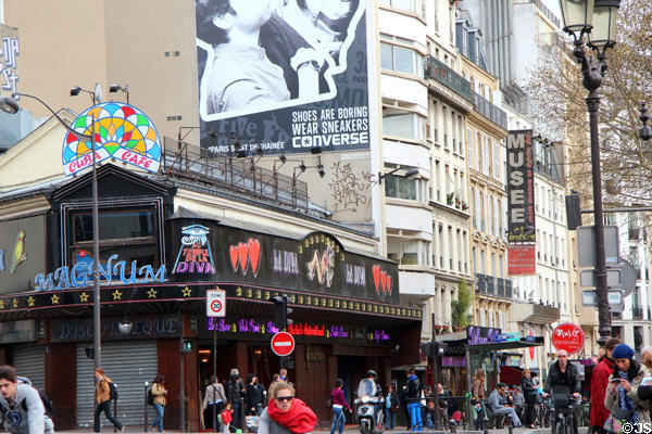 Streetscape in Pigalle district near Montmartre. Paris, France.