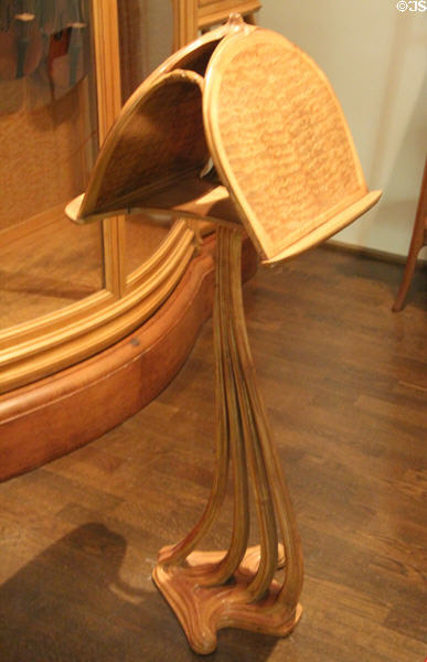 Art Nouveau music stand (1901) by Alexandre Louis-Marie Charpentier of Paris at Museum of Decorative Arts. Paris, France.