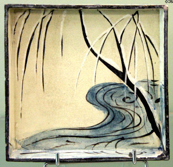 Japanese ceramic plate (1760) from Iriya at Sèvres National Ceramic Museum. Paris, France.