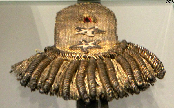 Epaulette (c1780) of Marquis de La Fayette at Army Museum at Les Invalides. Paris, France.