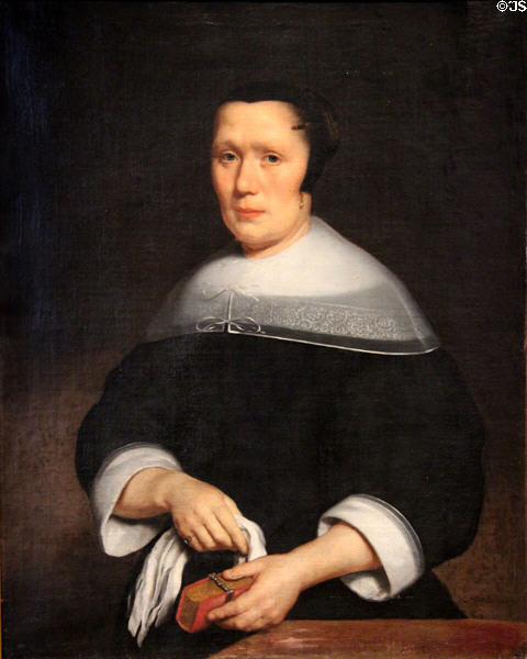 Portrait of a woman (1667) by Nicolas Maes at Arras Fine Art Museum. Arras, France.