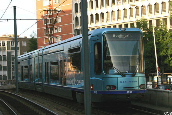 Rouen Metro street railway. Rouen, France.
