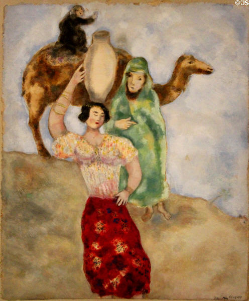 Elijah & Rebecca painting (1931) by Marc Chagall at Chagall Museum. Nice, France.
