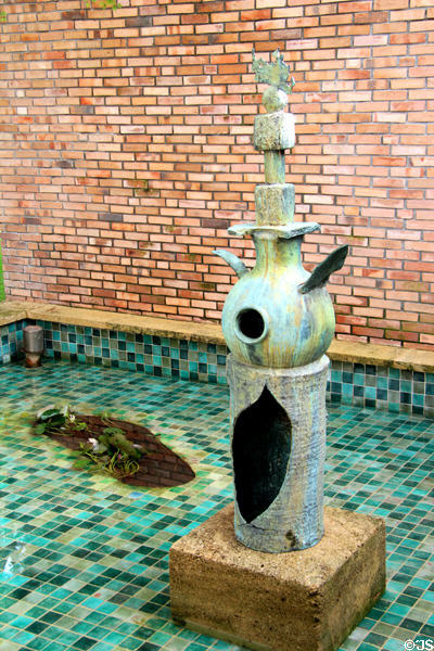 Woman & Bird (Femme et oiseaux) bronze sculpture (1973) by Joan Miró at Fondation Maeght. St Paul de Vence, France.