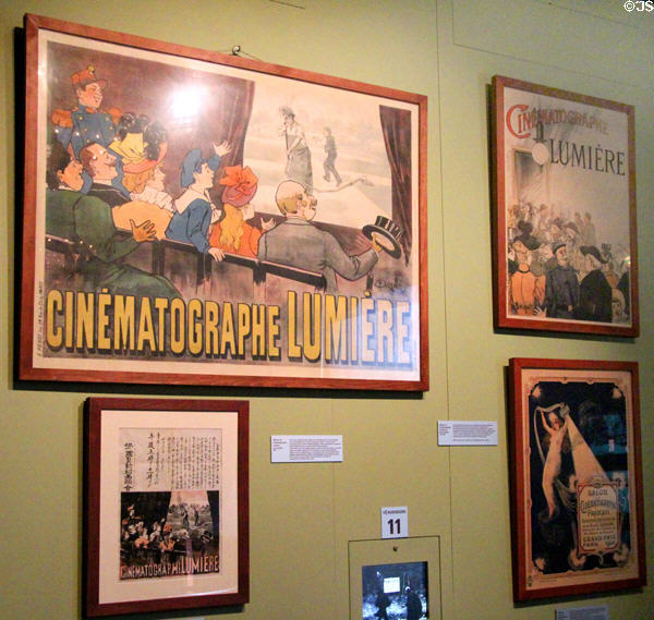 Lumière company posters at Lumière Museum. Lyon, France.