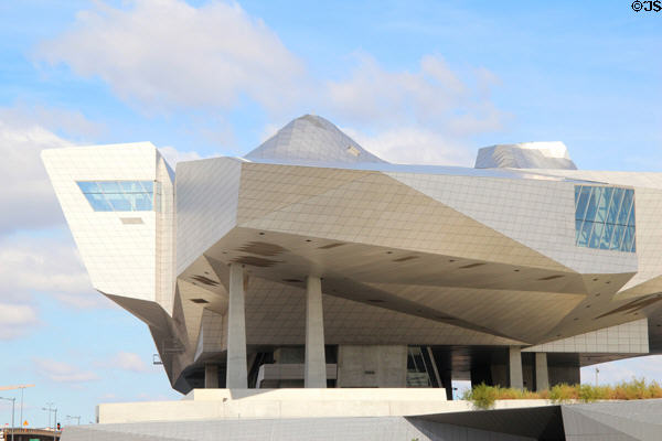 Elevated structure of Musée des Confluences. Lyon, France.