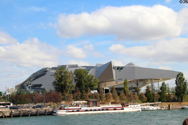 Musée des Confluences seen from Saône River. Lyon, France.