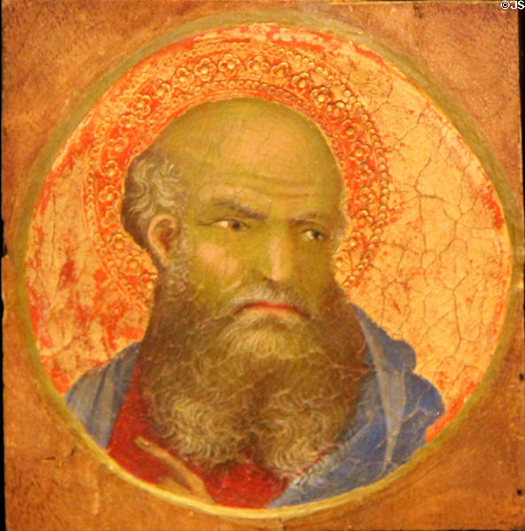 Portrait of prophet (before 1344) by Simone Martini at Petit Palais Museum. Avignon, France.