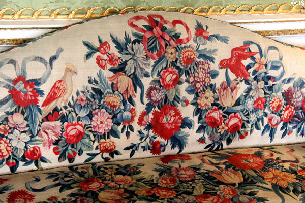 Tapestry sofa cover in Green Drawing Room at Castletown House. Ireland.