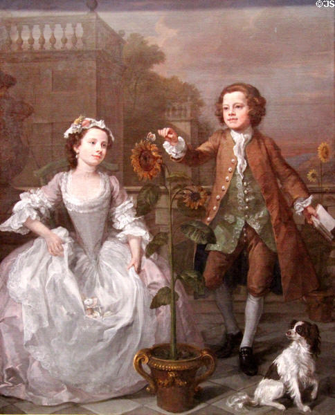 Mackinen Children painting (1747) by William Hogarth at National Gallery of Ireland. Dublin, Ireland.