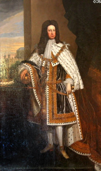 King George I painting by Sir Godfrey Kneller at Bishop's Palace. Waterford, Ireland.