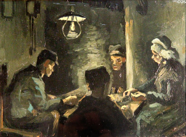 Study for the potato eaters painting (1885) by Vincent van Gogh at Van Gogh Museum. Amsterdam, NL.