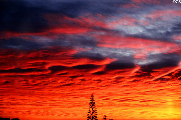 Sunset in Orewa north of Auckland. New Zealand.