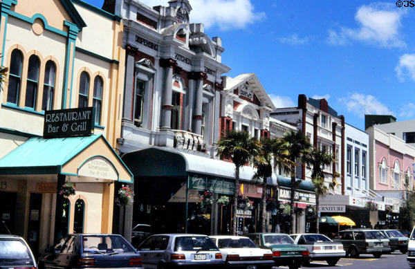 Victorian streets of Wanganui (which varies in spelling from the River to which it was the tourist gateway). New Zealand.